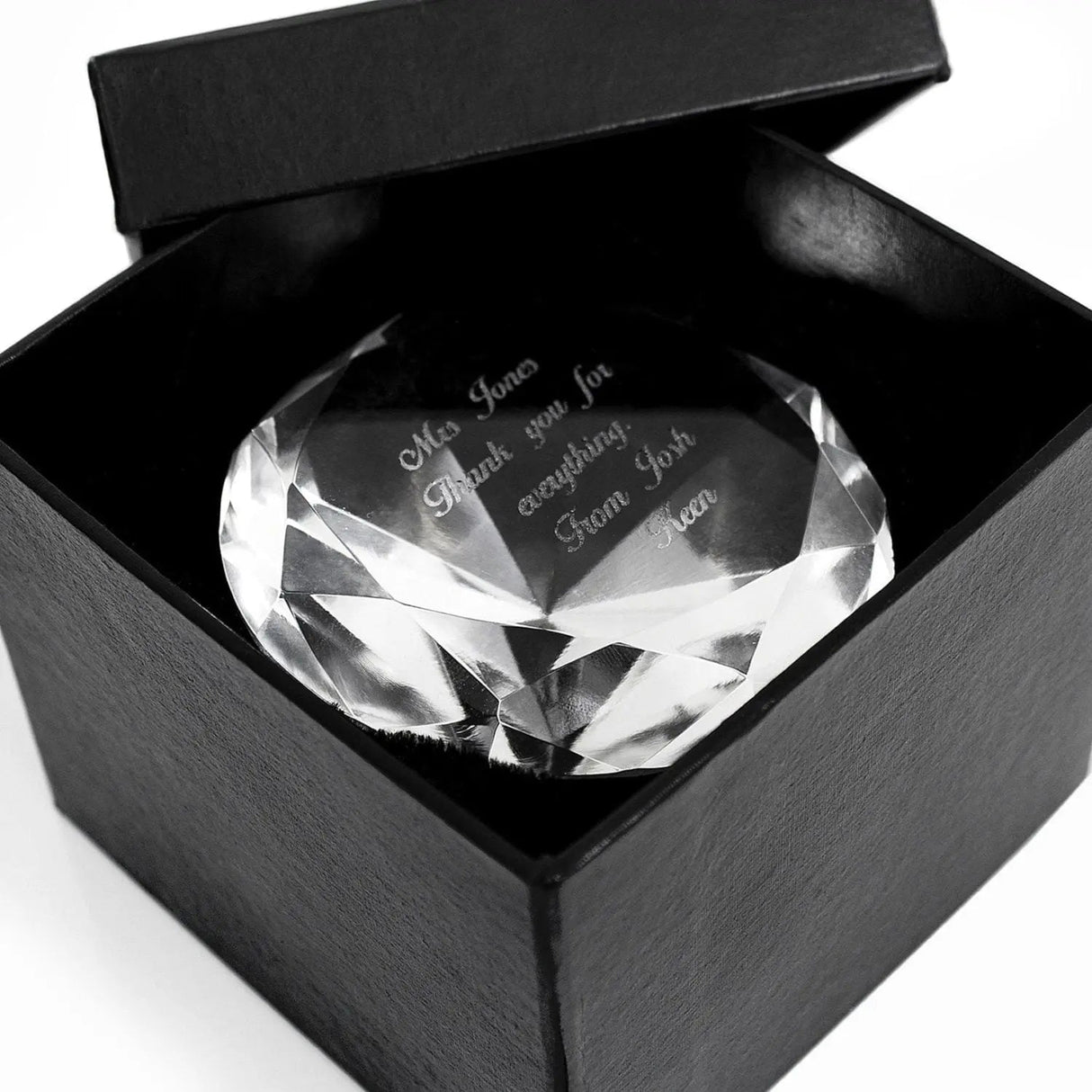 Personalised Diamond Paperweight: 3 - Paperweights By Gift Moments