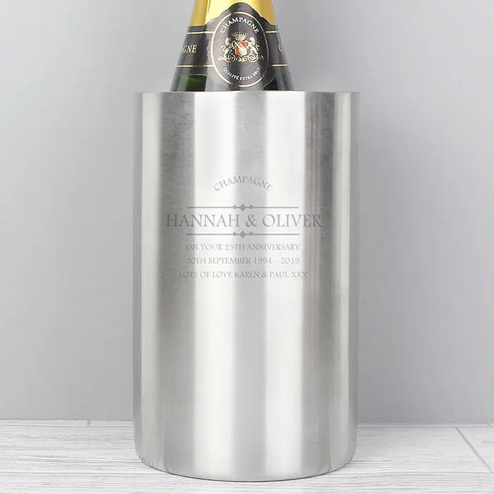 Personalised Diamond Wine Cooler: 2 - Barware By Gift Moments