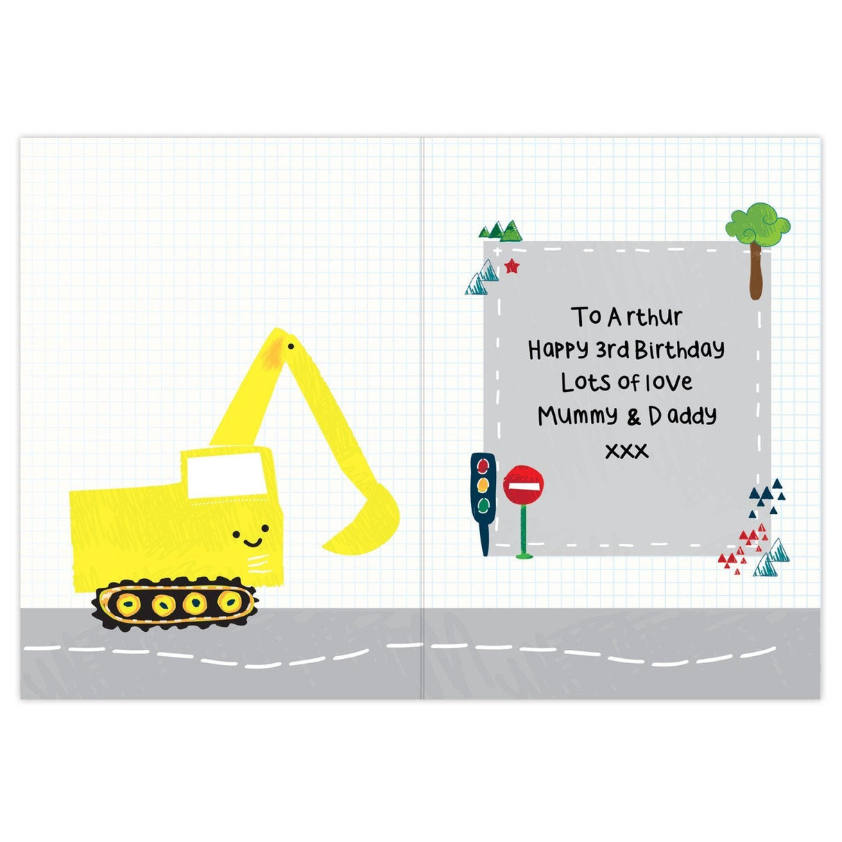 Personalised Digger Birthday Card - Shop Greeting Cards At Gift Moments - 4