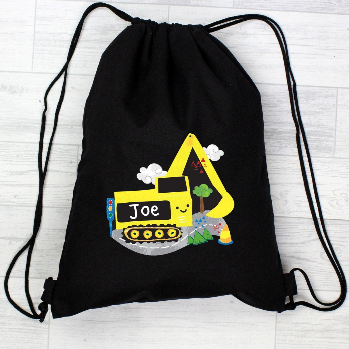Personalised Digger Black Kit Bag - Shop Kids Bags At Gift Moments - 2