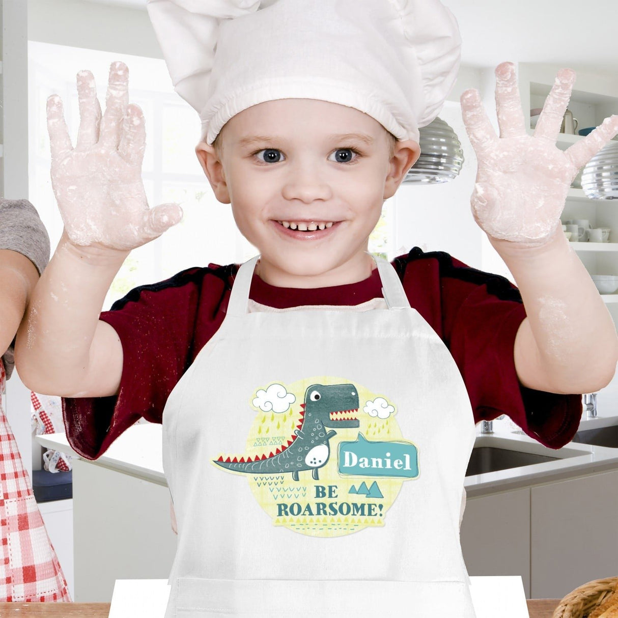 Personalised Dinosaur Childrens Apron: 2 - Aprons By Gift Moments
