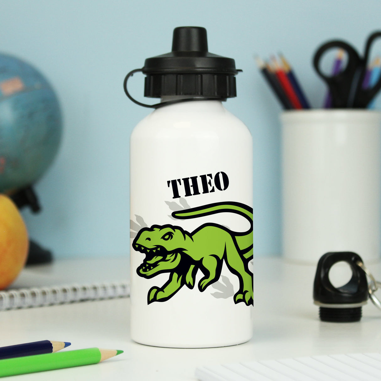 Personalised Dinosaur Drinks Bottle: 4 - Kids Bottles By Gift Moments