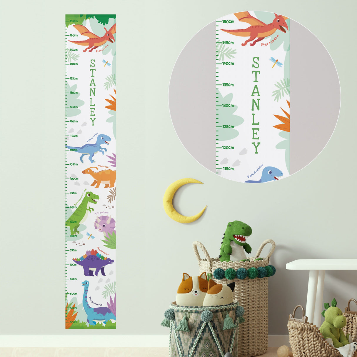 Personalised Dinosaur Height Chart: 1 - Height Charts By Gift Moments