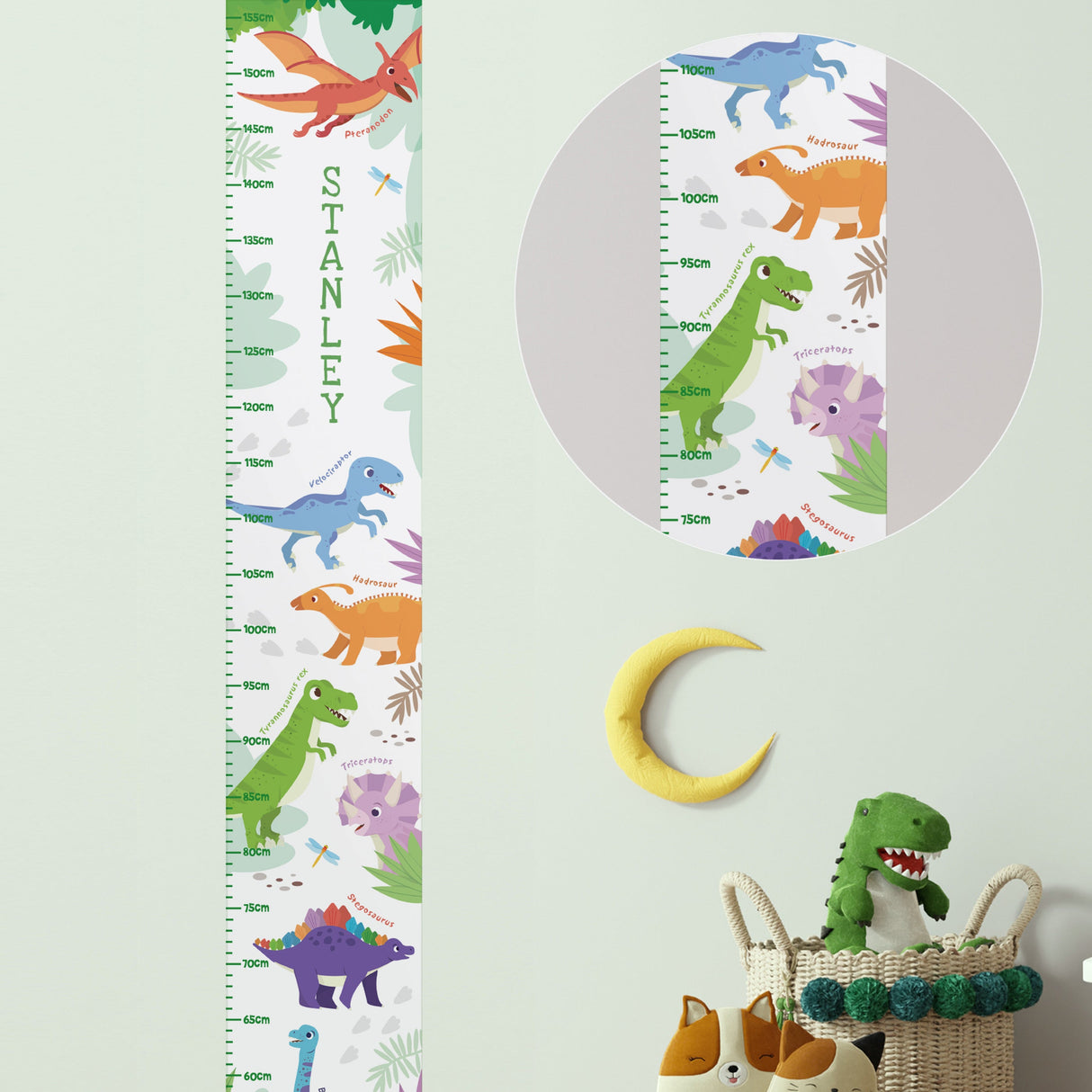 Personalised Dinosaur Height Chart: 2 - Height Charts By Gift Moments