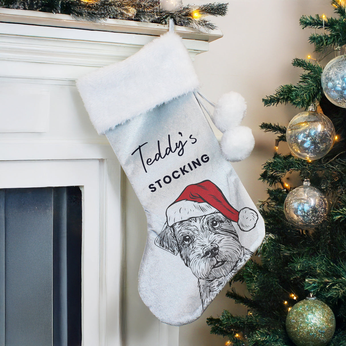 Personalised Dog Breed Christmas Stocking: 1 - Christmas Stockings By Gift Moments