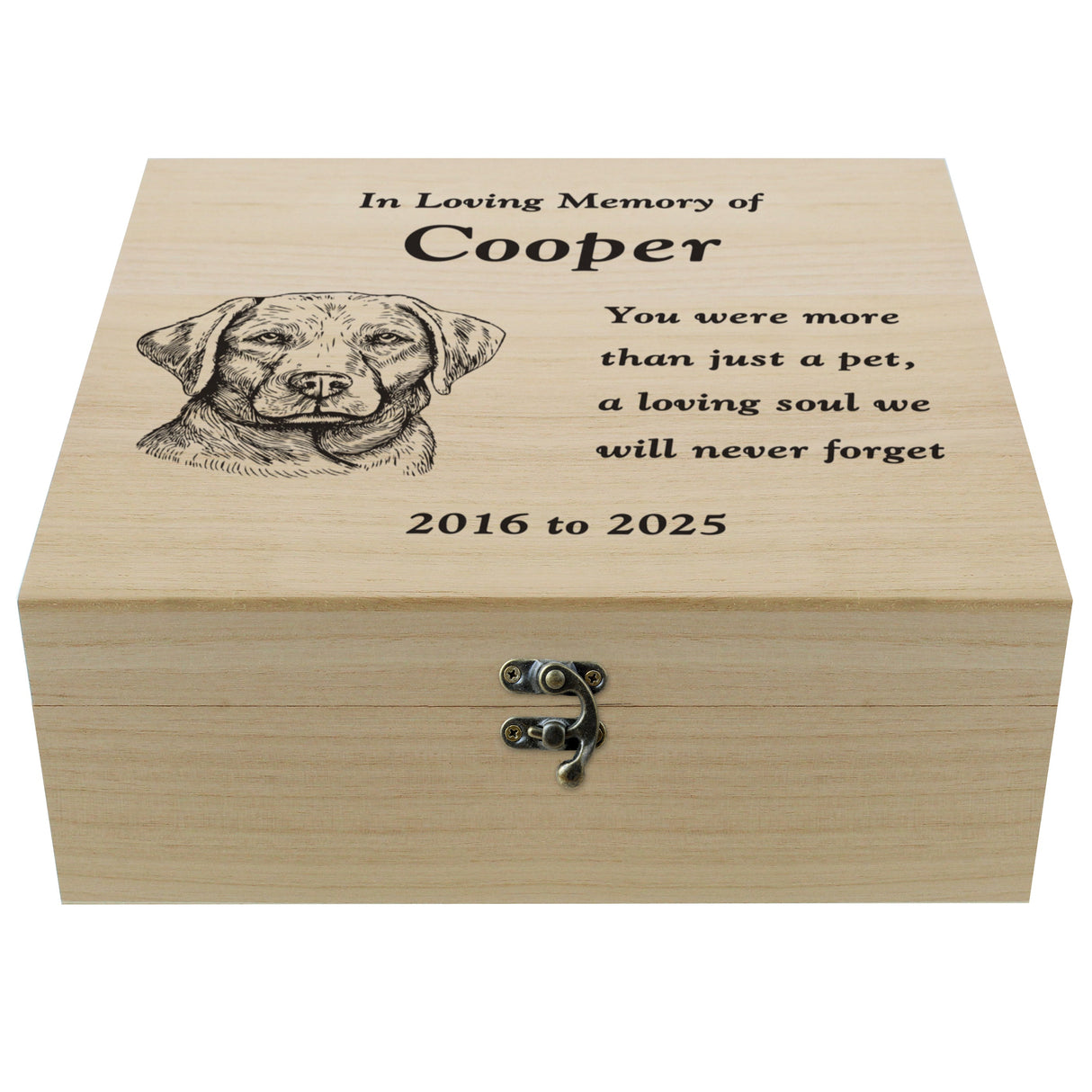 Personalised Dog Breed Memorial Large Keepsake Box: 5 - Keepsake Boxes By Gift Moments
