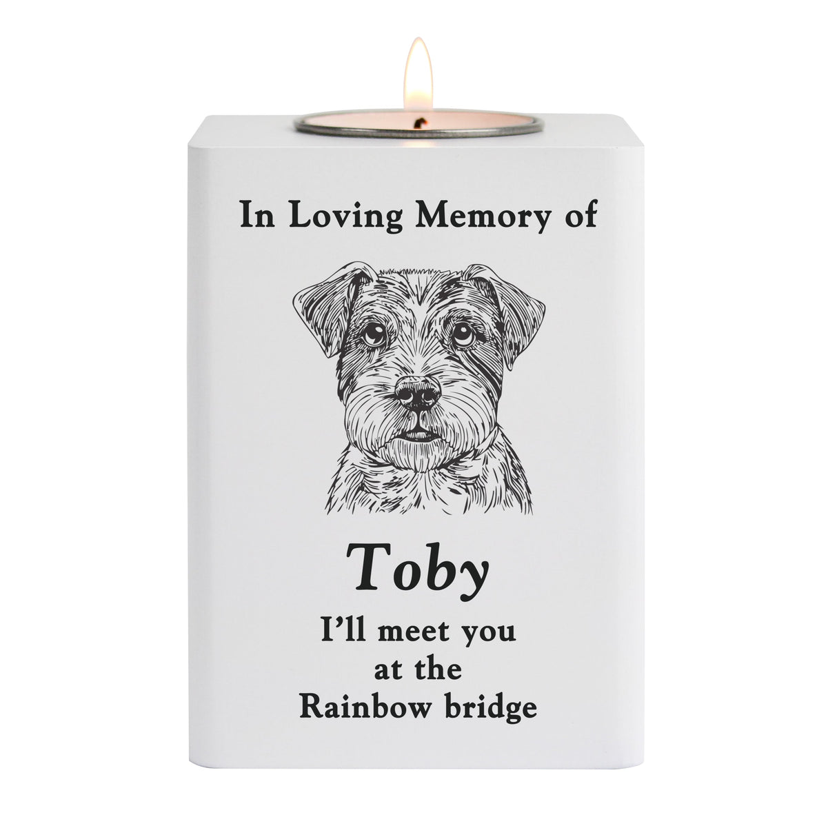 Personalised Dog Breed Memorial Tealight Holder: 5 - Candle Holders By Gift Moments
