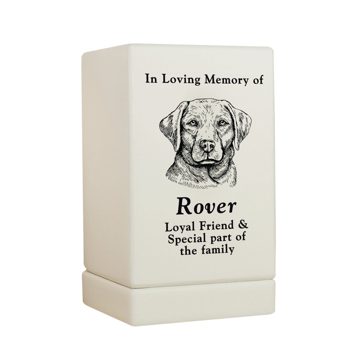 Personalised Dog Breed Small Memorial Urn: 5 - Memorials By Gift Moments
