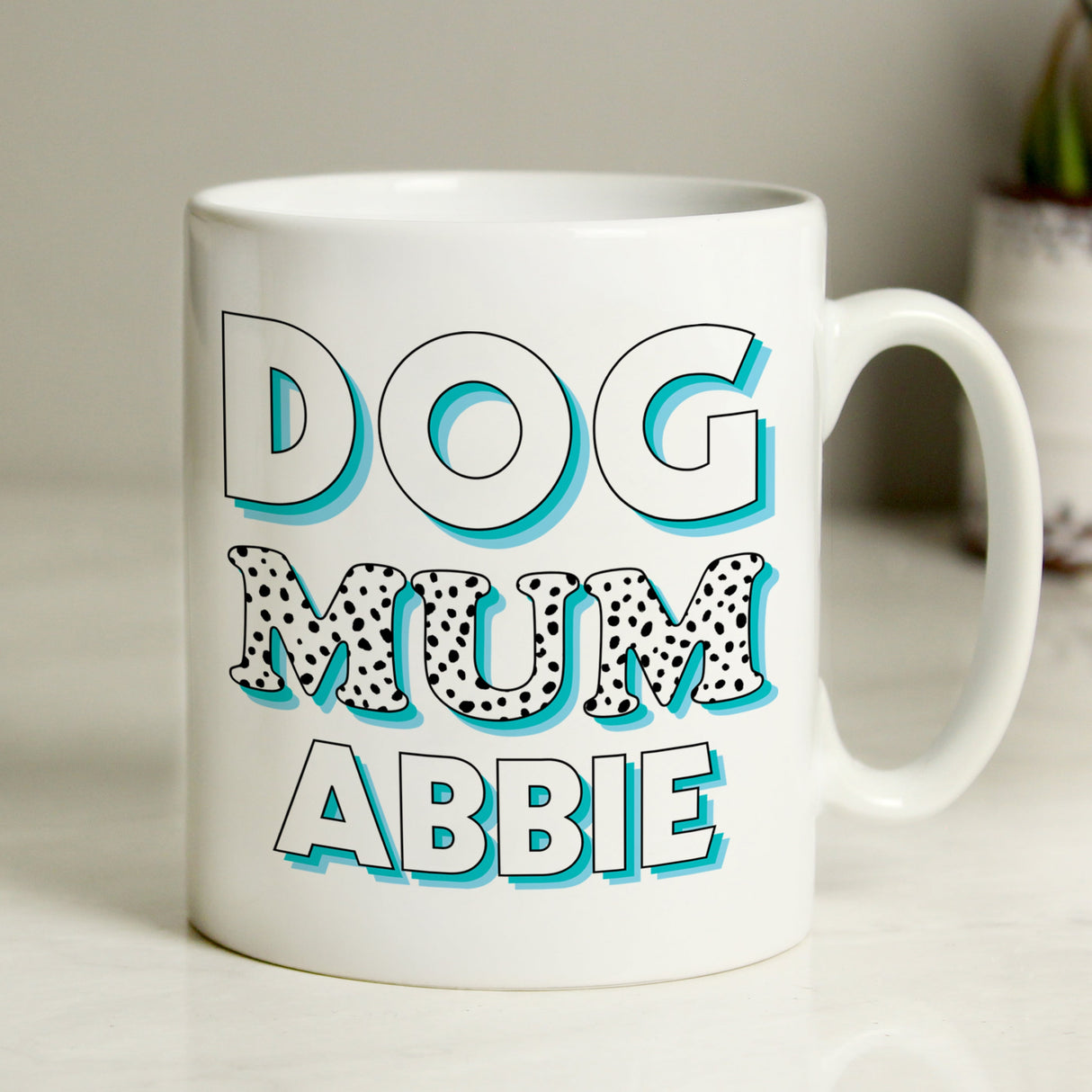 Personalised Dog Mum Blue Spots Mug: 2 - Mugs By Gift Moments