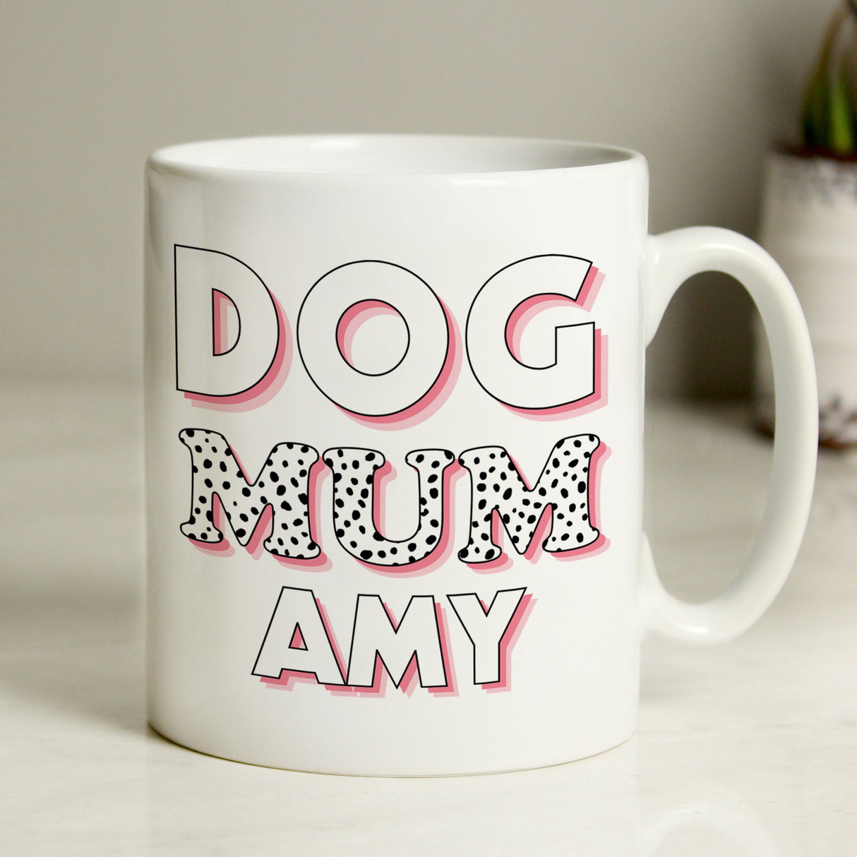 Personalised Dog Mum Pink Spots Mug: 4 - Mugs By Gift Moments