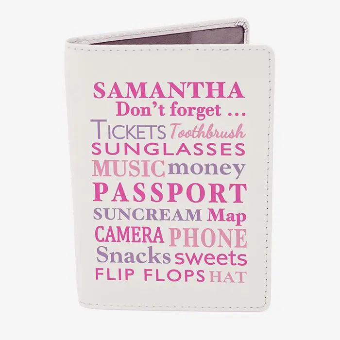 Personalised Don’t Forget Cream Passport Holder: 2 - Passport Holders By Gift Moments