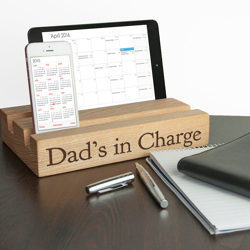 Personalised Double Office Desk Tablet Holder: 1 - Block - Tech Accessories By Gift Moments