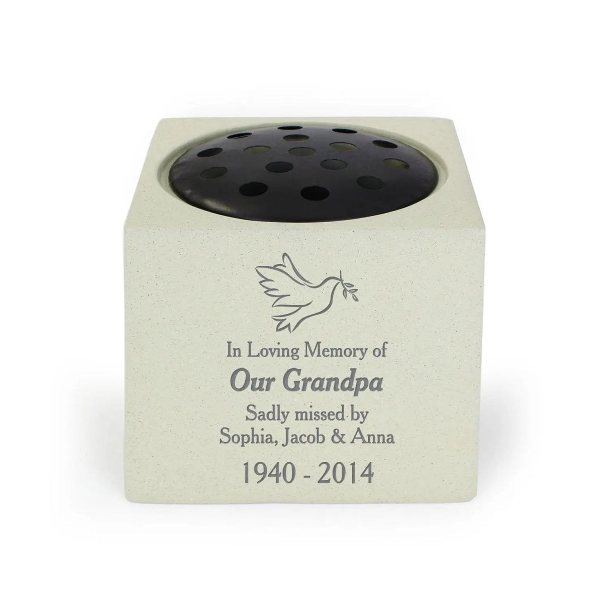 Personalised Dove Memorial Vase: 2 - Memorials By Gift Moments