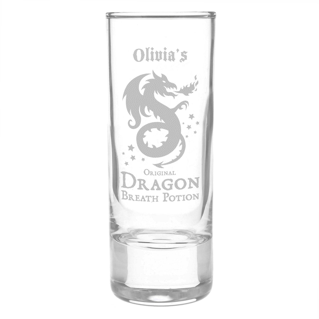 Personalised Dragon Breath Potion Shot Glass: 4 - Shot Glasses By Gift Moments