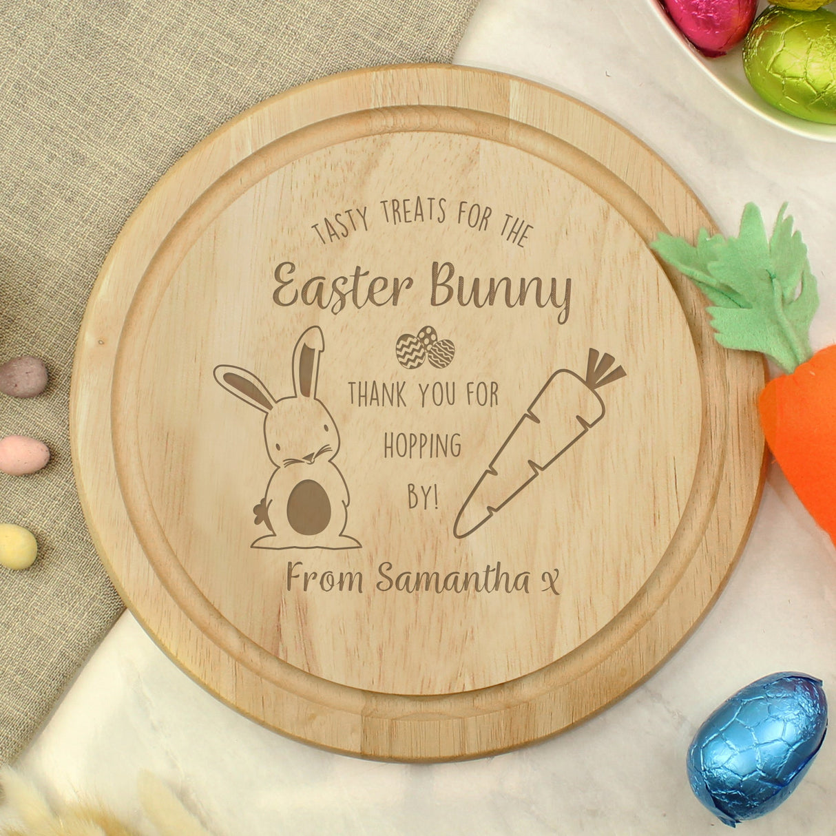 Personalised Easter Bunny Treat Board: 3 - Chopping Boards By Gift Moments