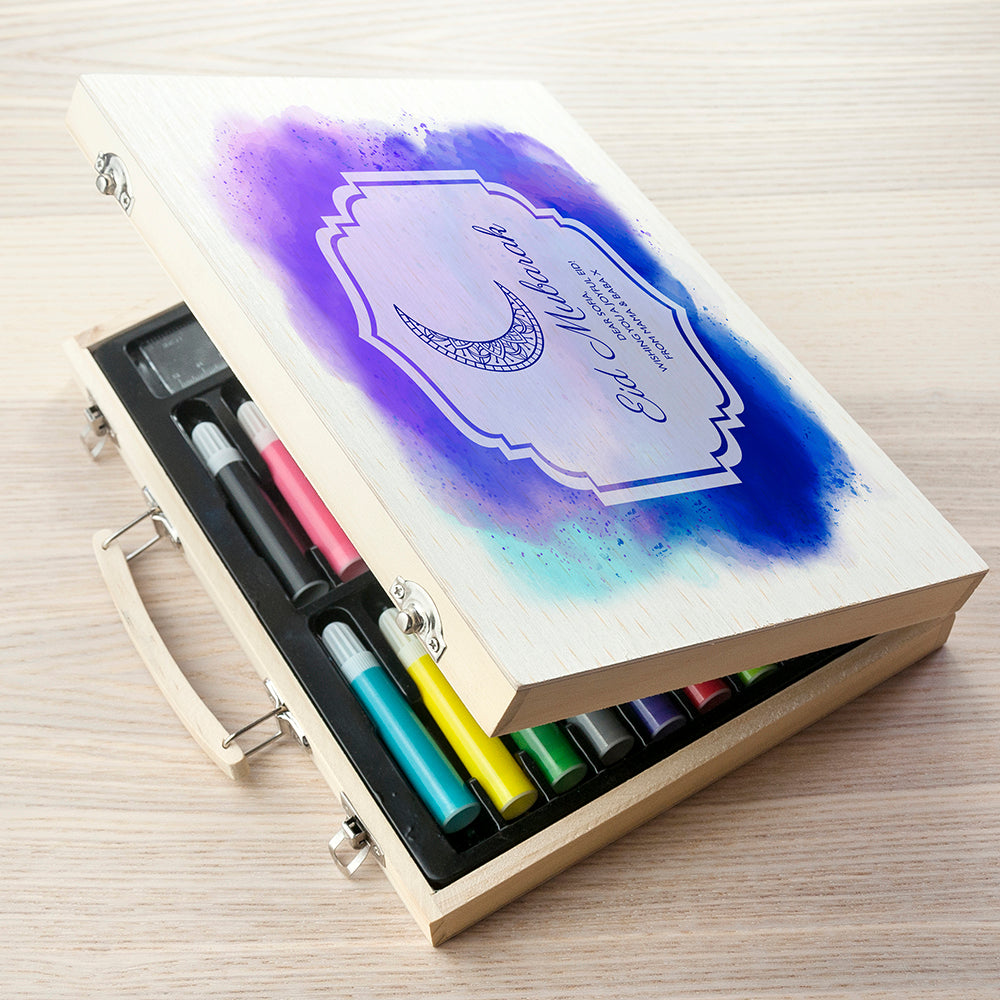Personalised Eid Mubarak Colouring In Set - Shop Pencil Cases & Sets At Gift Moments - 1
