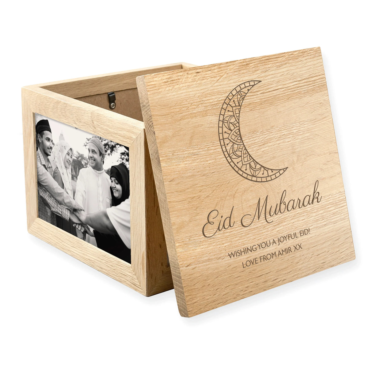 Personalised Eid Mubarak Large Photo Cube: 3 - Photo Cubes By Gift Moments