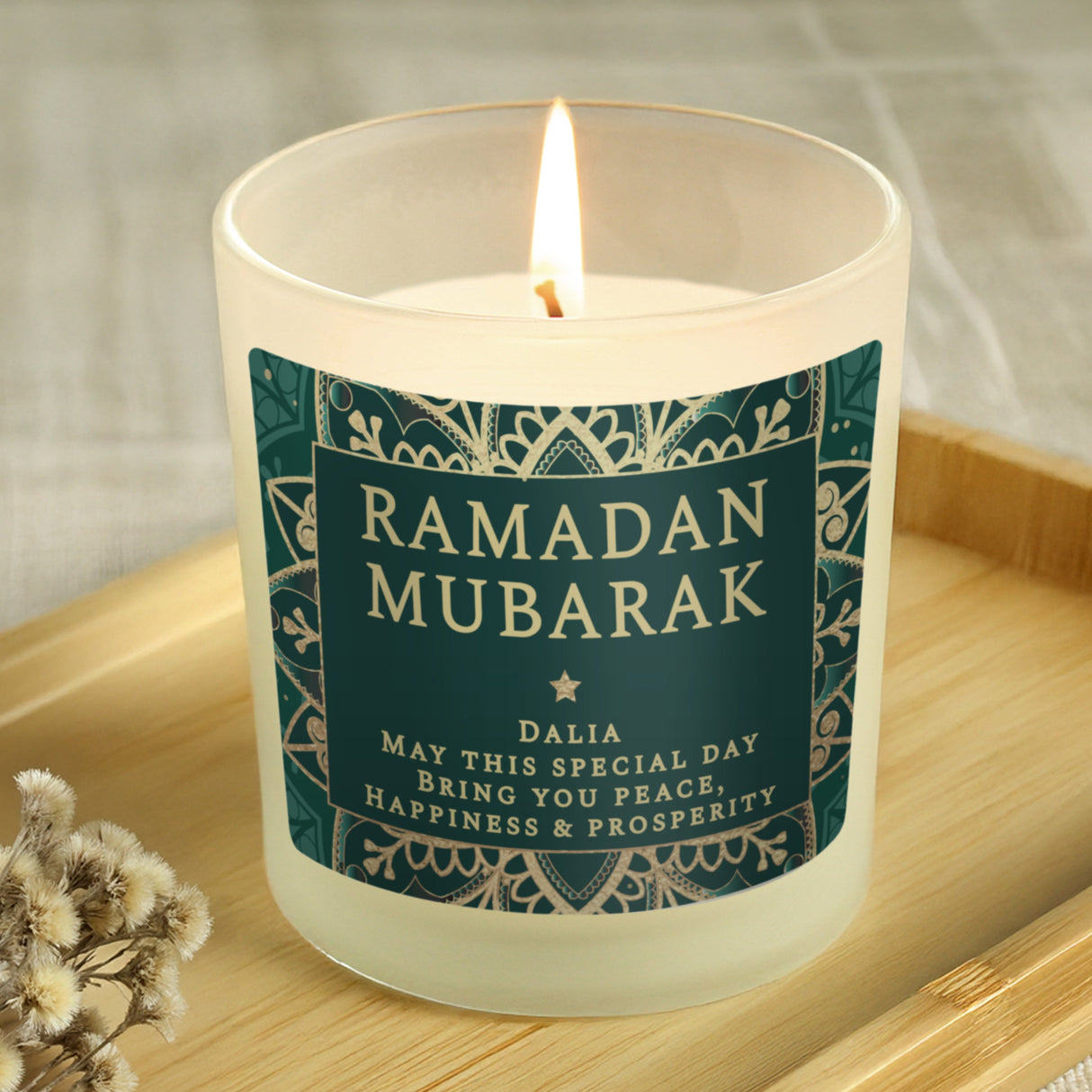Personalised Eid and Ramadan Scented Jar Candle - Shop Candles At Gift Moments - 2