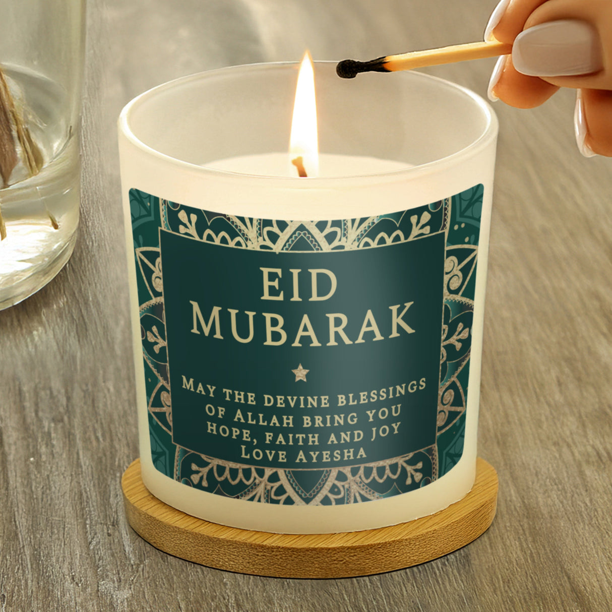 Personalised Eid and Ramadan Scented Jar Candle - Shop Candles At Gift Moments - 3