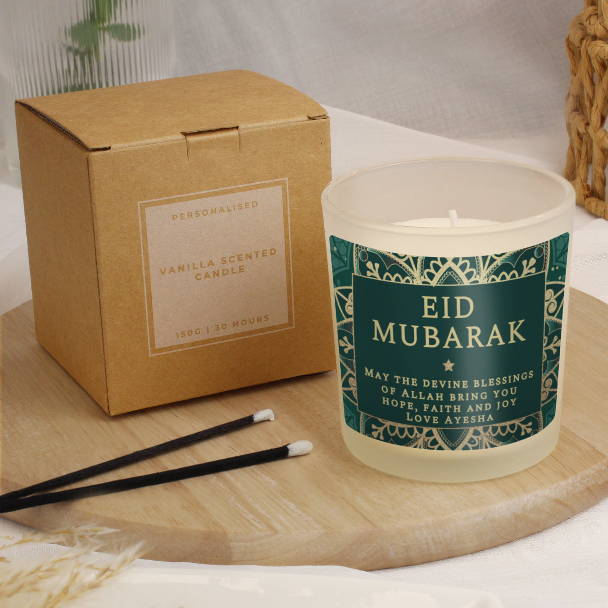 Personalised Eid and Ramadan Scented Jar Candle - Shop Candles At Gift Moments - 4