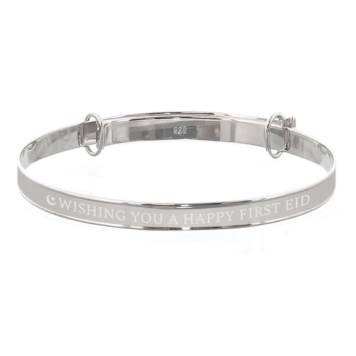 Personalised Eid Sterling Silver Childs Expanding Diamante Star Bracelet: 5 - Bracelets By Gift Moments