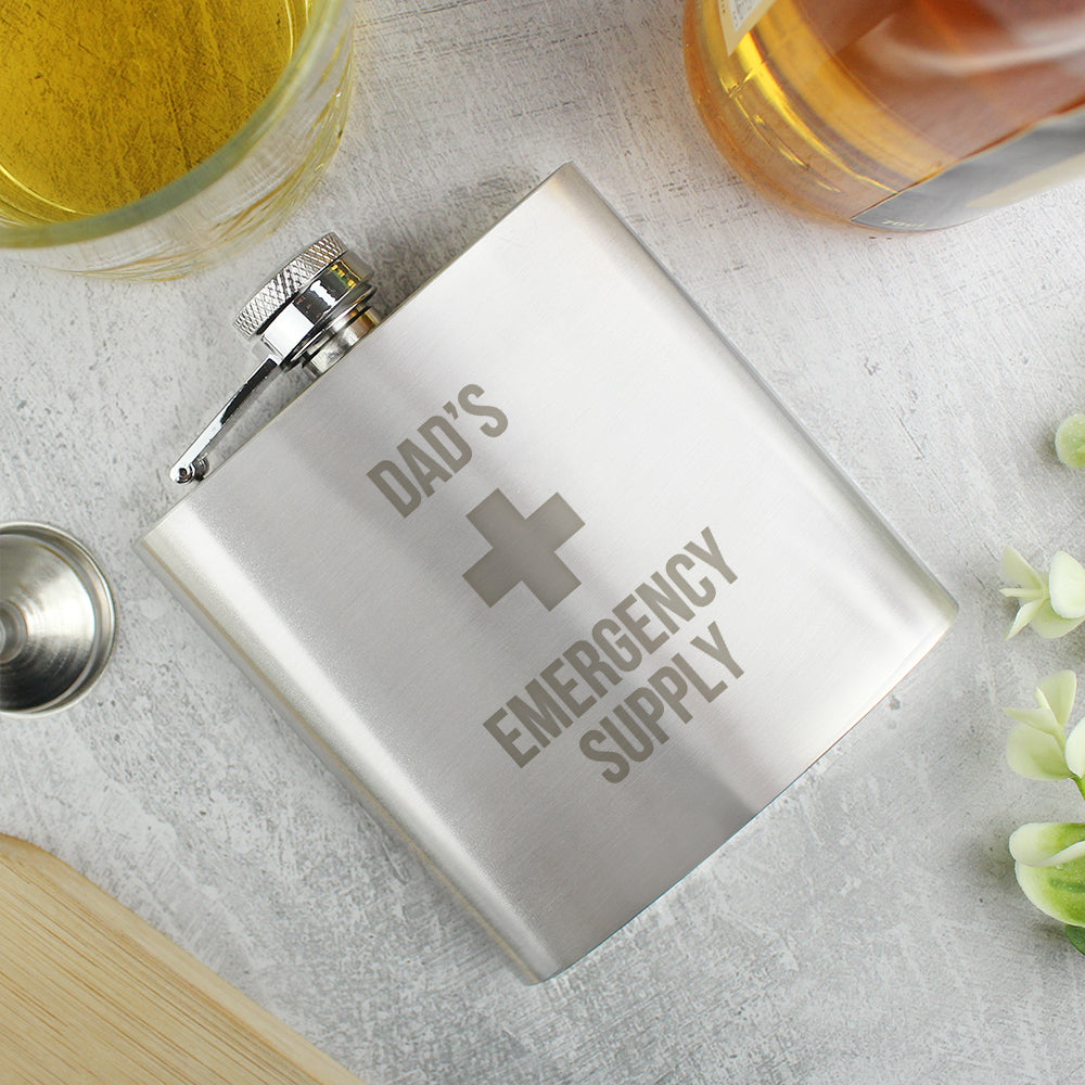 Personalised Emergency Supply Hip Flask: 2 - Hip Flasks By Gift Moments