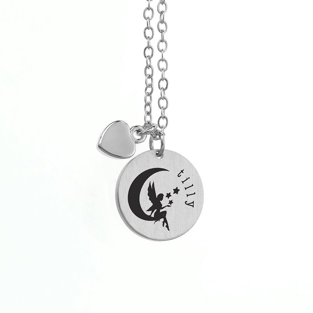 Personalised Enchanting Fairy Heart & Disc Necklaces: 6 - Necklaces By Gift Moments