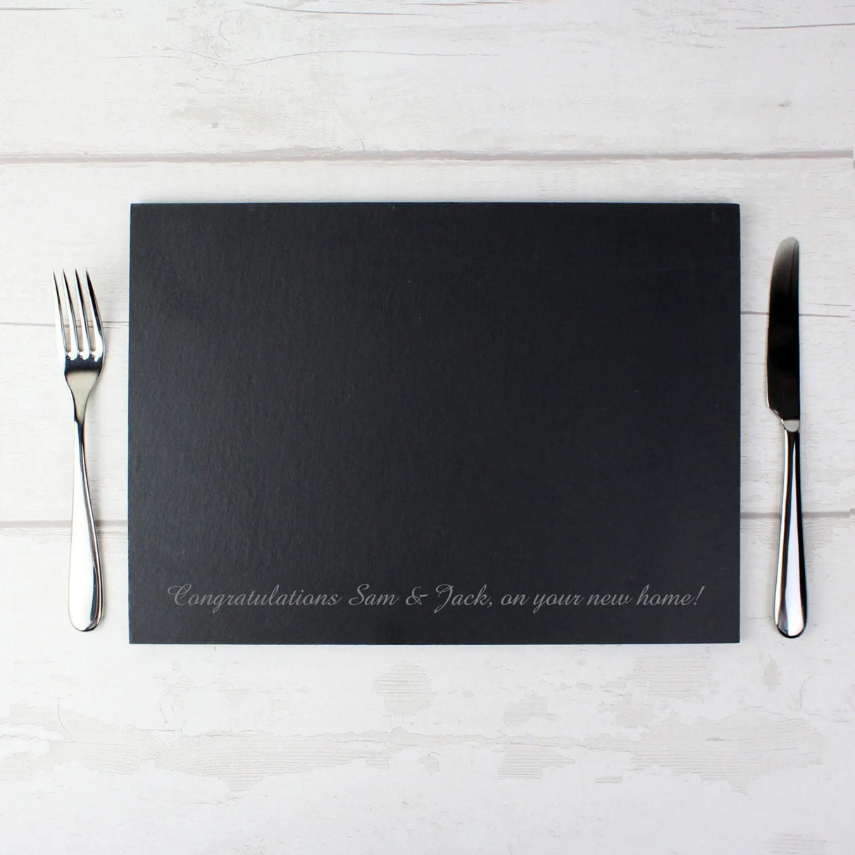 Personalised Engraved Slate Placemat: 4 - Placemats By Gift Moments