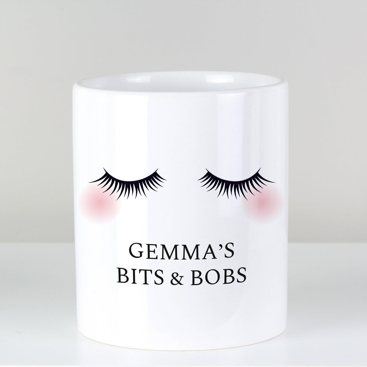 Personalised Eyelashes Ceramic Storage Pot: 4 - Storage By Gift Moments