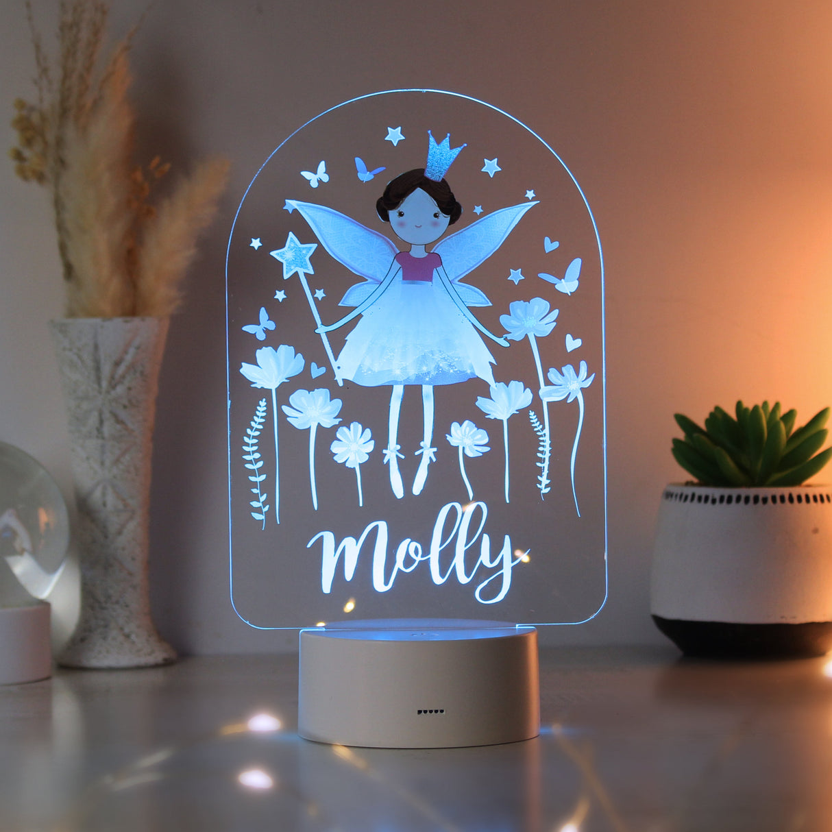 Personalised Fairy LED Colour Changing Night Light: 4 - LED Lighting By Gift Moments