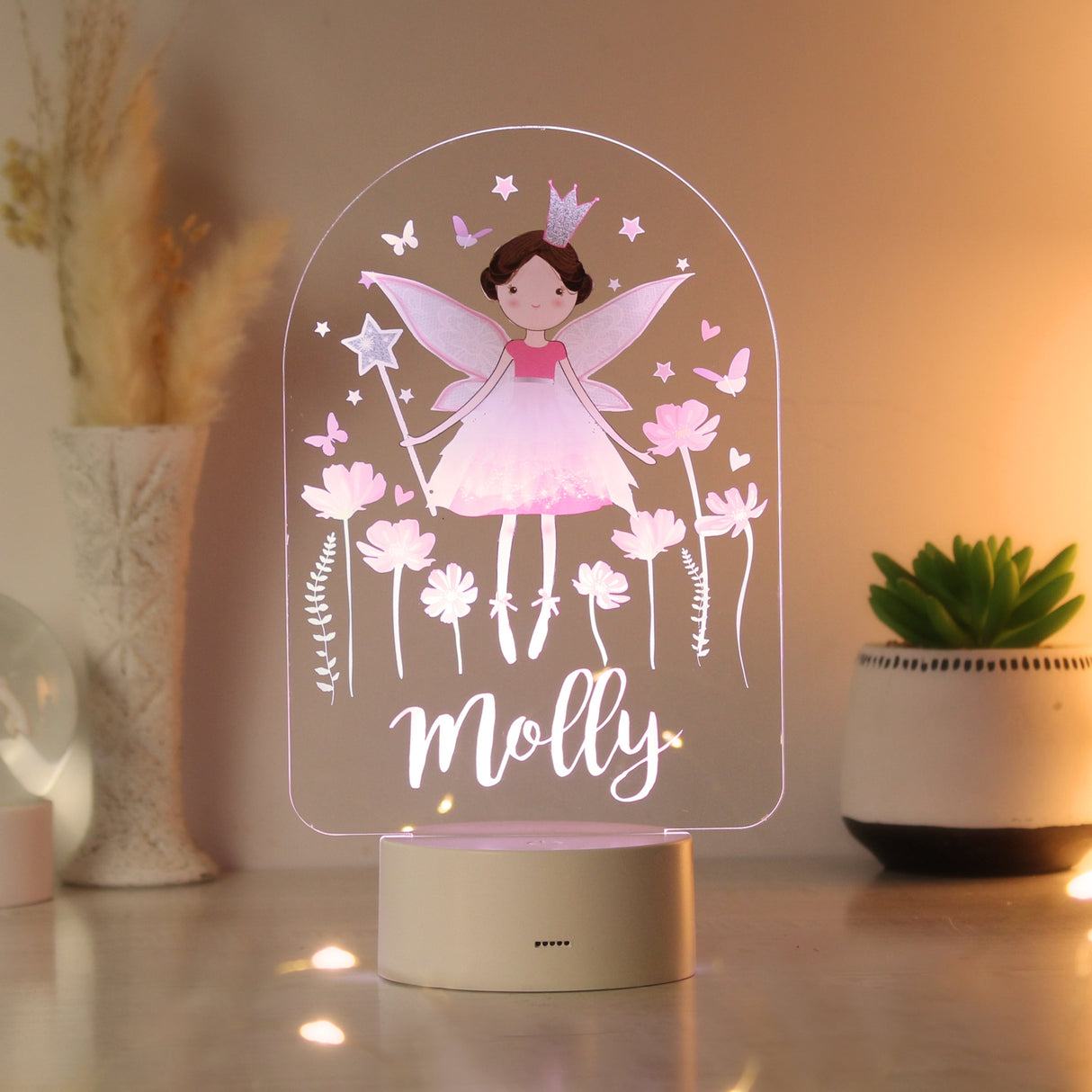 Personalised Fairy LED Colour Changing Night Light: 1 - LED Lighting By Gift Moments