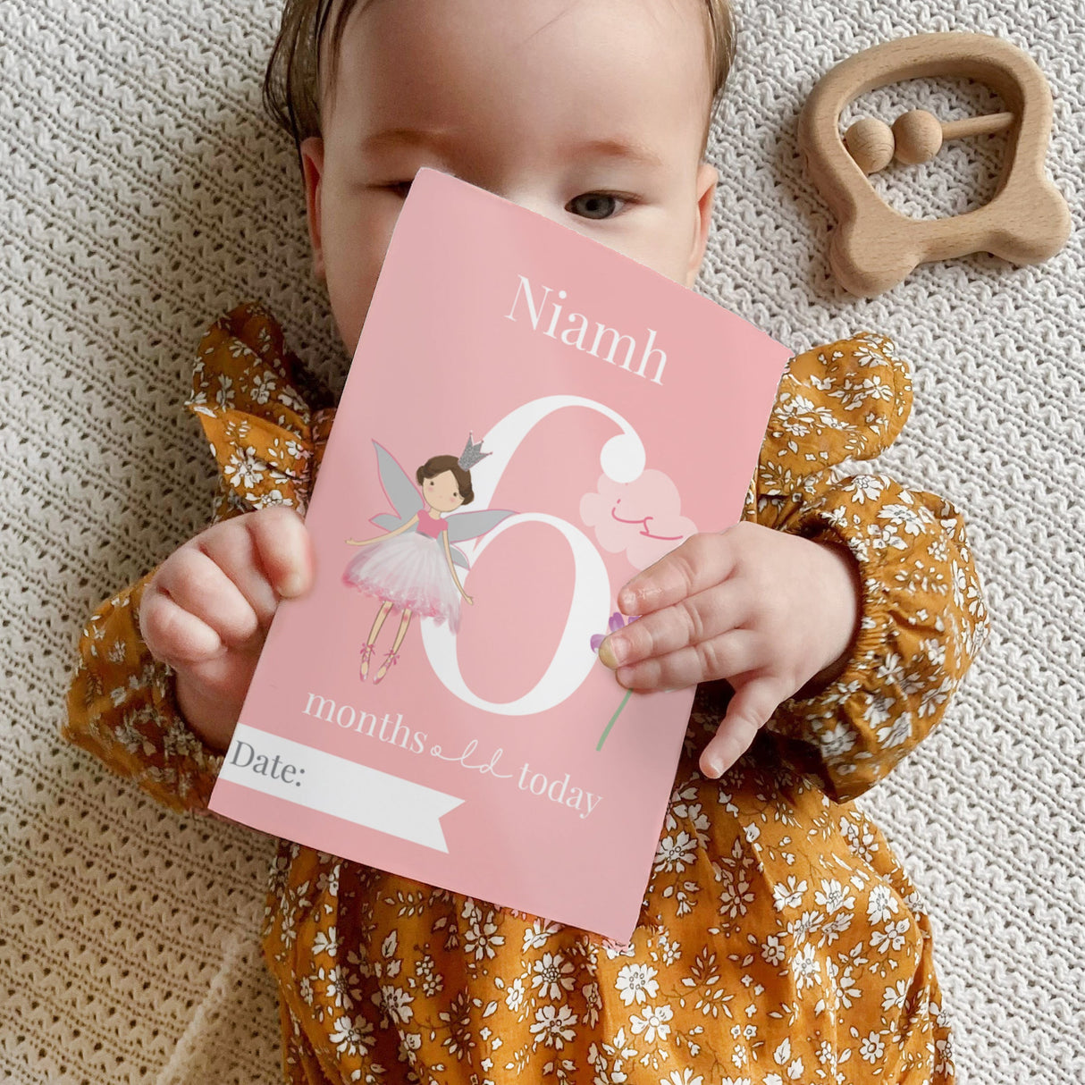 Personalised Fairy Princess Baby Milestone Cards: 3 - Keepsakes By Gift Moments