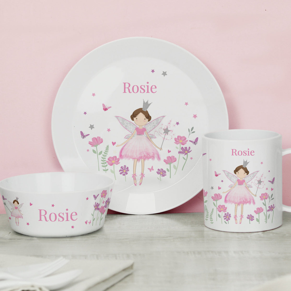 Personalised Fairy Princess Breakfast Set: 2 - Tableware By Gift Moments