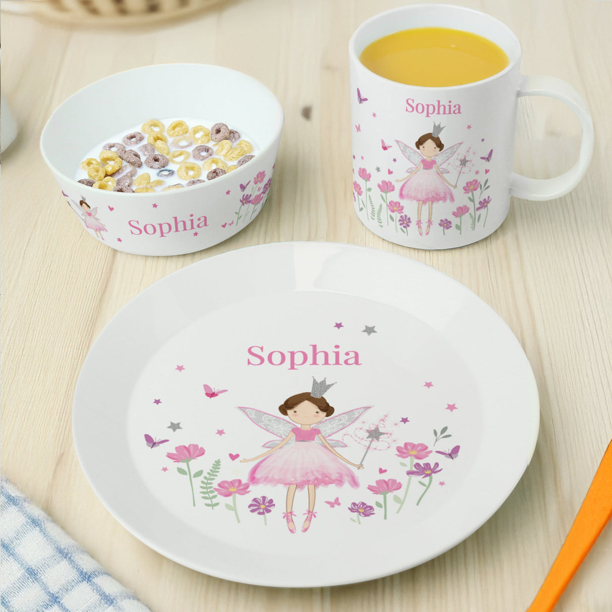 Personalised Fairy Princess Breakfast Set: 1 - Tableware By Gift Moments