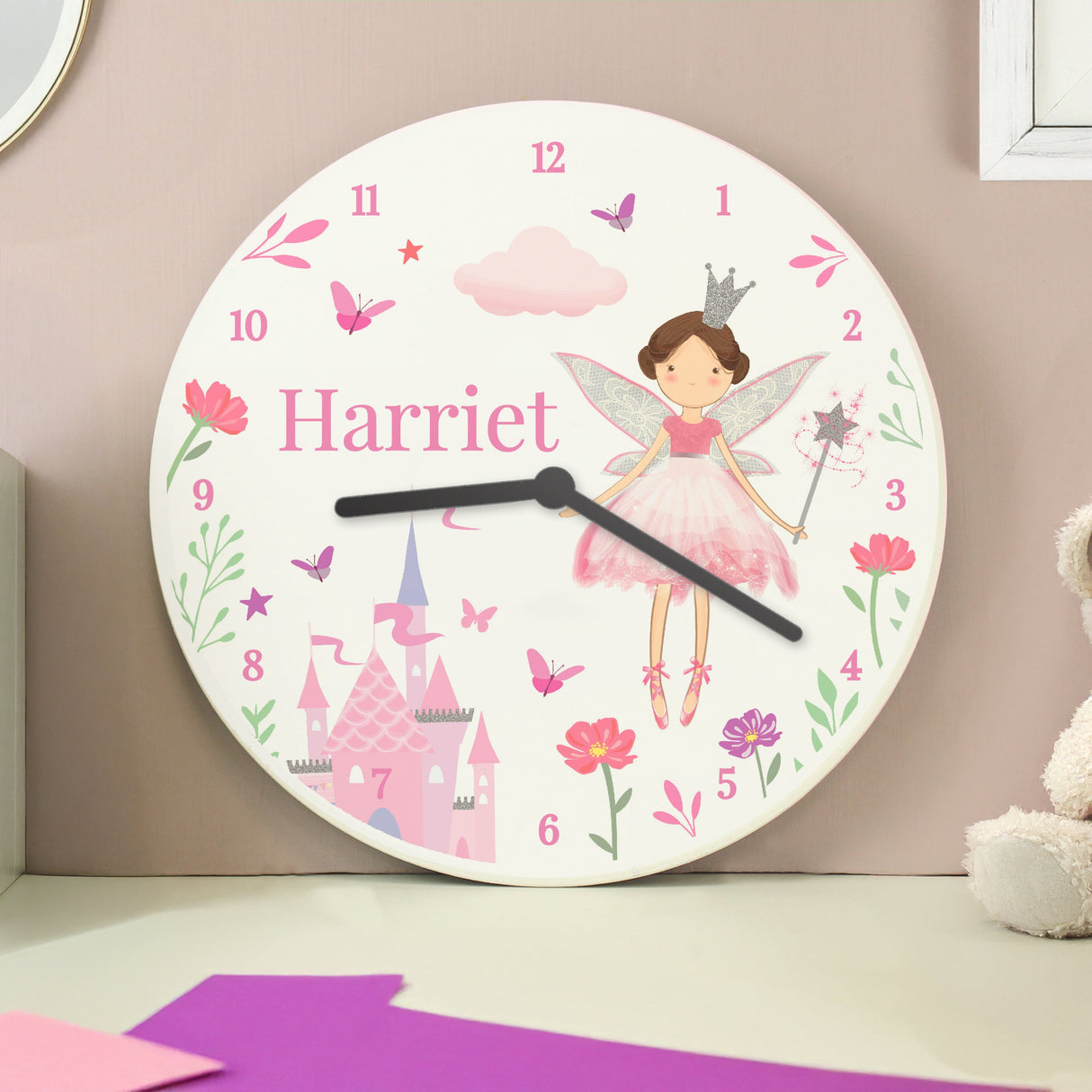 Personalised Fairy Princess Clock - Shop Clocks At Gift Moments - 1