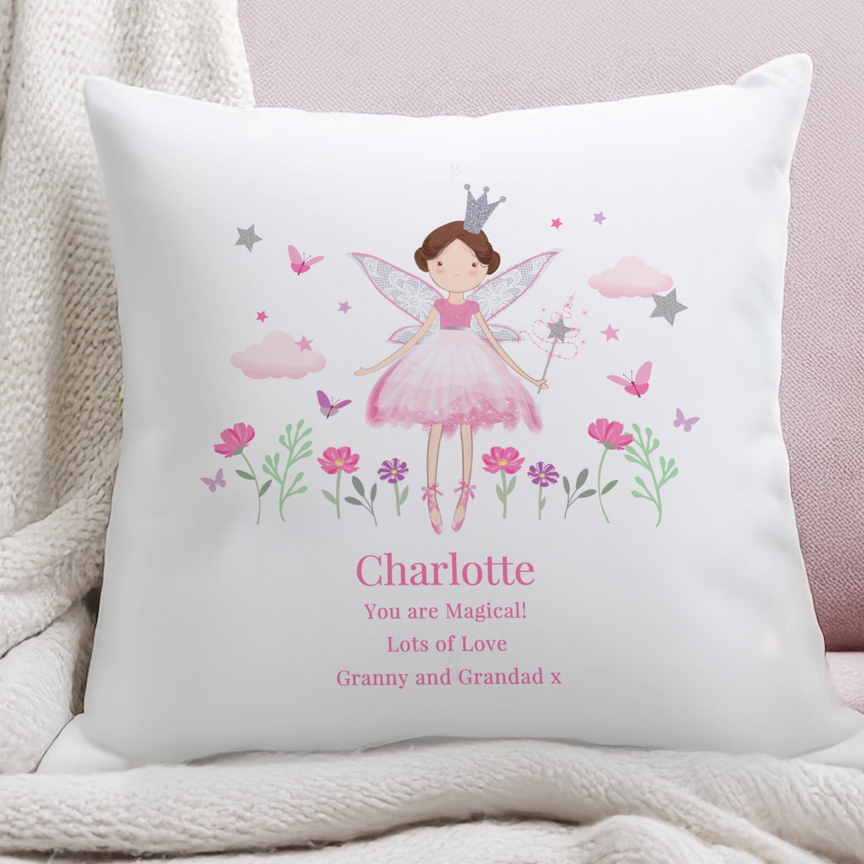 Personalised Fairy Princess Cushion: 3 - Cushions By Gift Moments