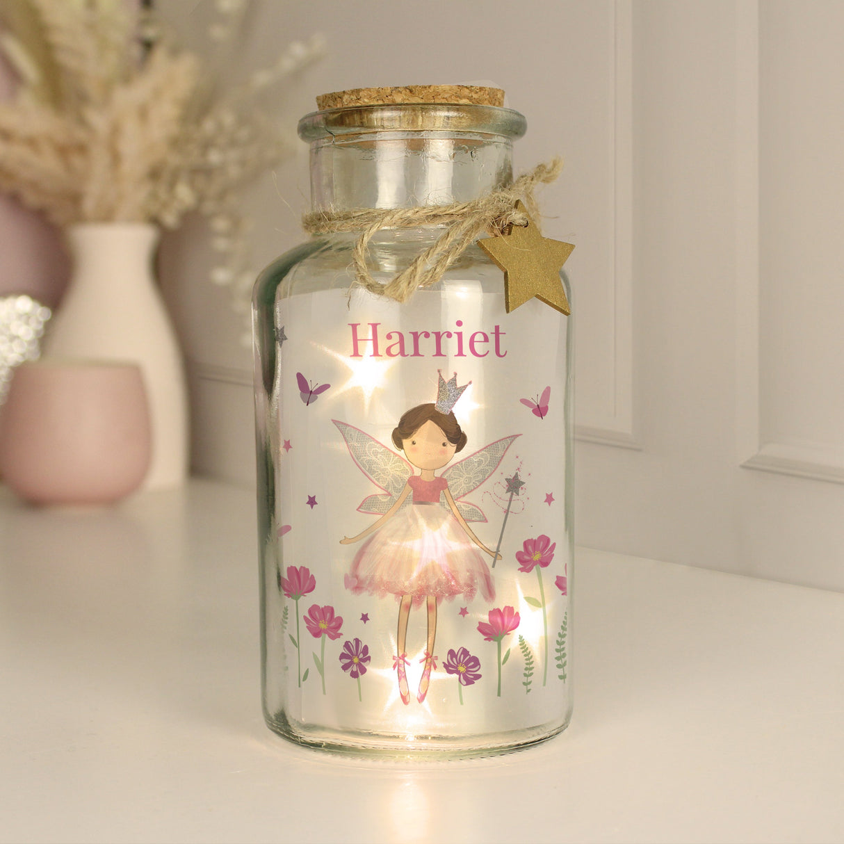 Personalised Fairy Princess LED Glass Jar: 1 - LED Lighting By Gift Moments