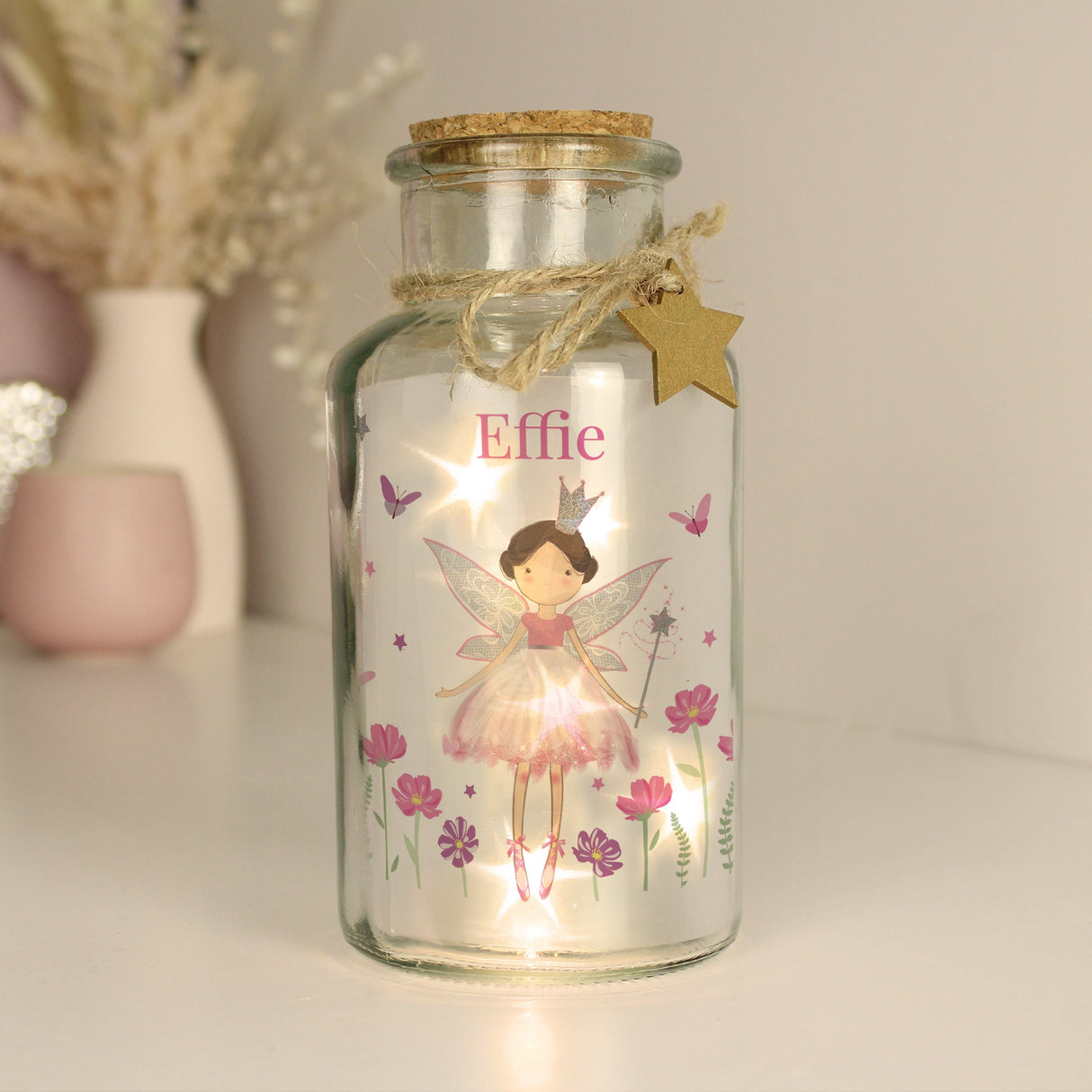 Personalised Fairy Princess LED Glass Jar: 3 - LED Lighting By Gift Moments