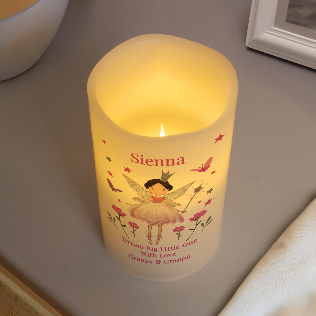 Personalised Fairy Princess Night Light LED Candle: 3 - LED Lighting By Gift Moments