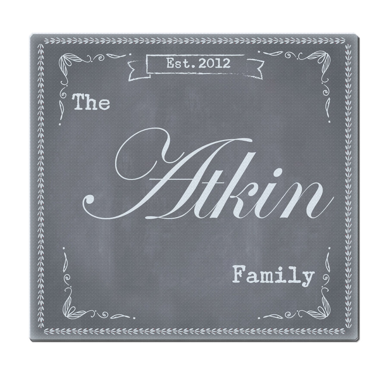 Personalised Family Chalk Glass Chopping Board/Worktop Saver: 4 - Chopping Boards By Gift Moments