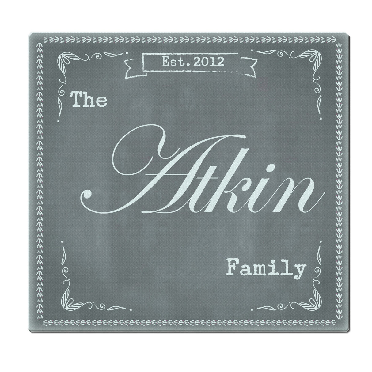Personalised Family Chalk Glass Chopping Board/Worktop Saver: 5 - Chopping Boards By Gift Moments