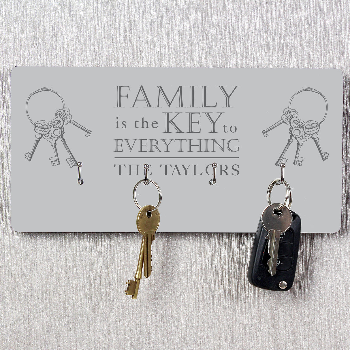 Personalised Family Key Hooks: 1 - Signs & Plaques By Gift Moments
