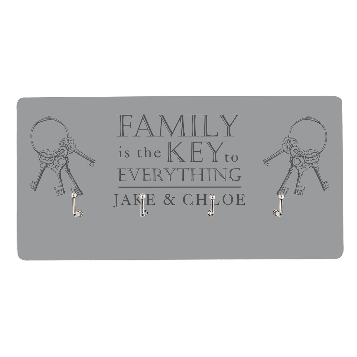 Personalised Family Key Hooks: 4 - Signs & Plaques By Gift Moments