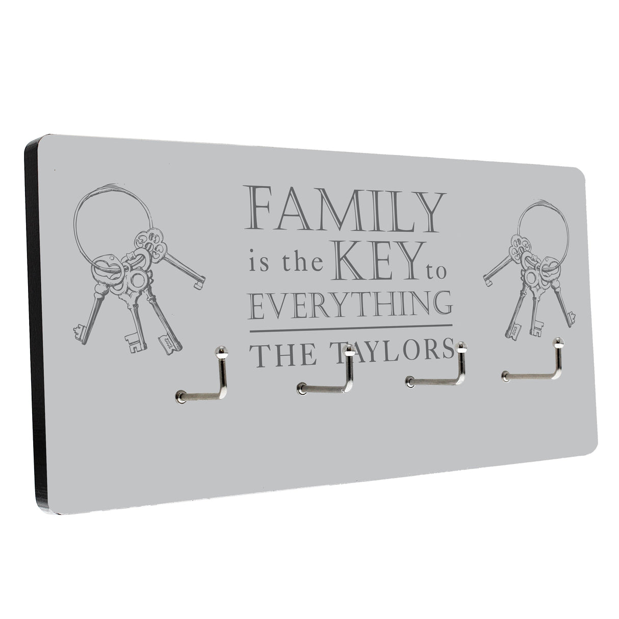 Personalised Family Key Hooks: 5 - Signs & Plaques By Gift Moments