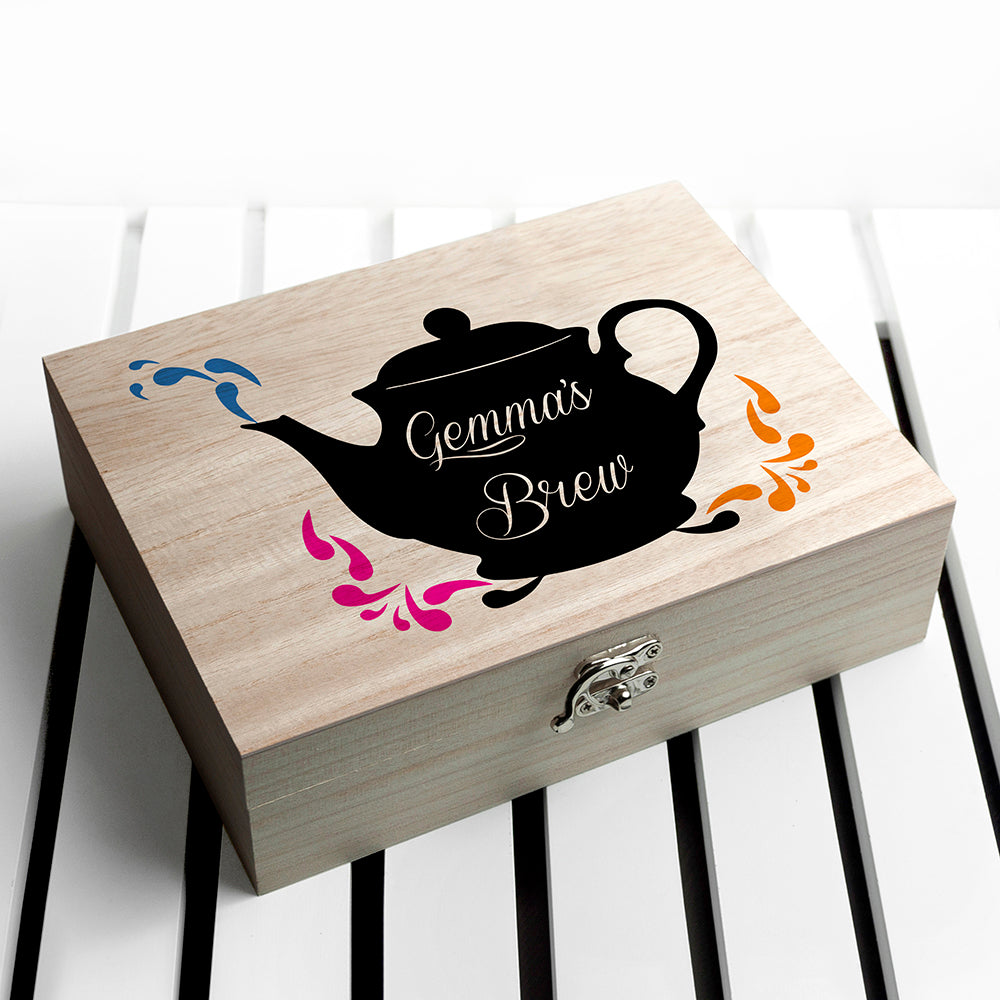Personalised My Favourite Brews Tea Box Selection: 6 - Tea Boxes By Gift Moments