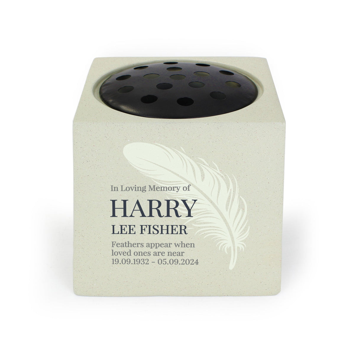 Personalised Feather Memorial Vase: 5 - Memorials By Gift Moments
