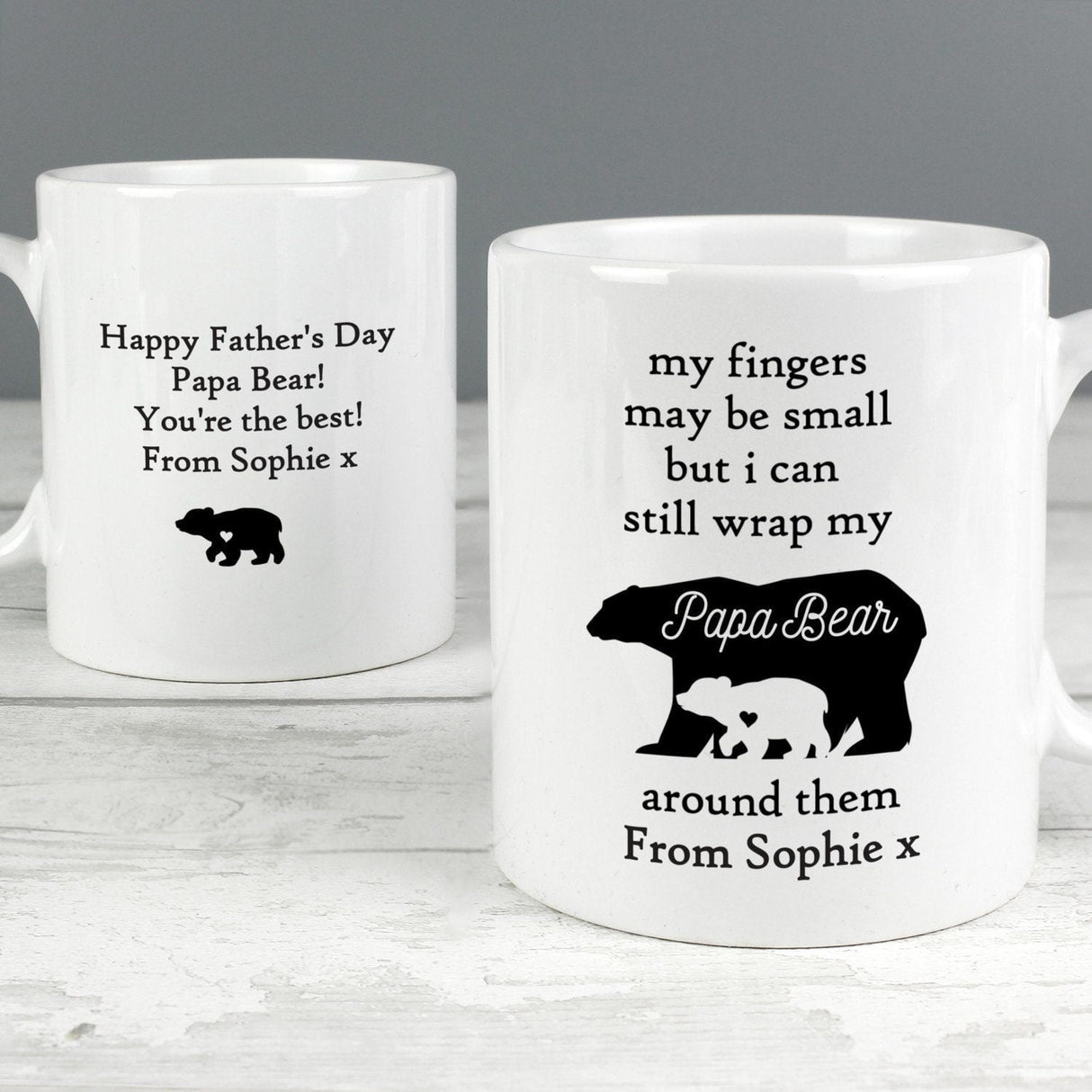 Personalised My Fingers May Be Small Bears Mug: 2 - Mugs By Gift Moments