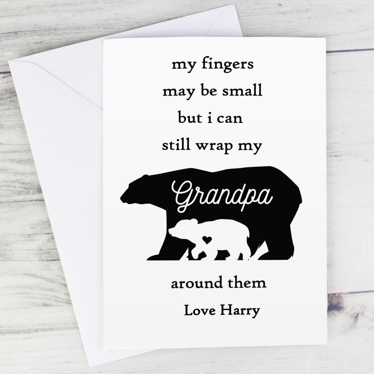 Personalised Fingers may be small Card: 2 - Greeting Cards By Gift Moments