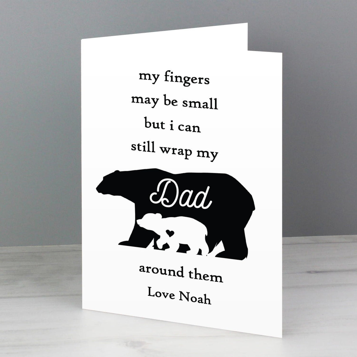 Personalised Fingers may be small Card: 3 - Greeting Cards By Gift Moments