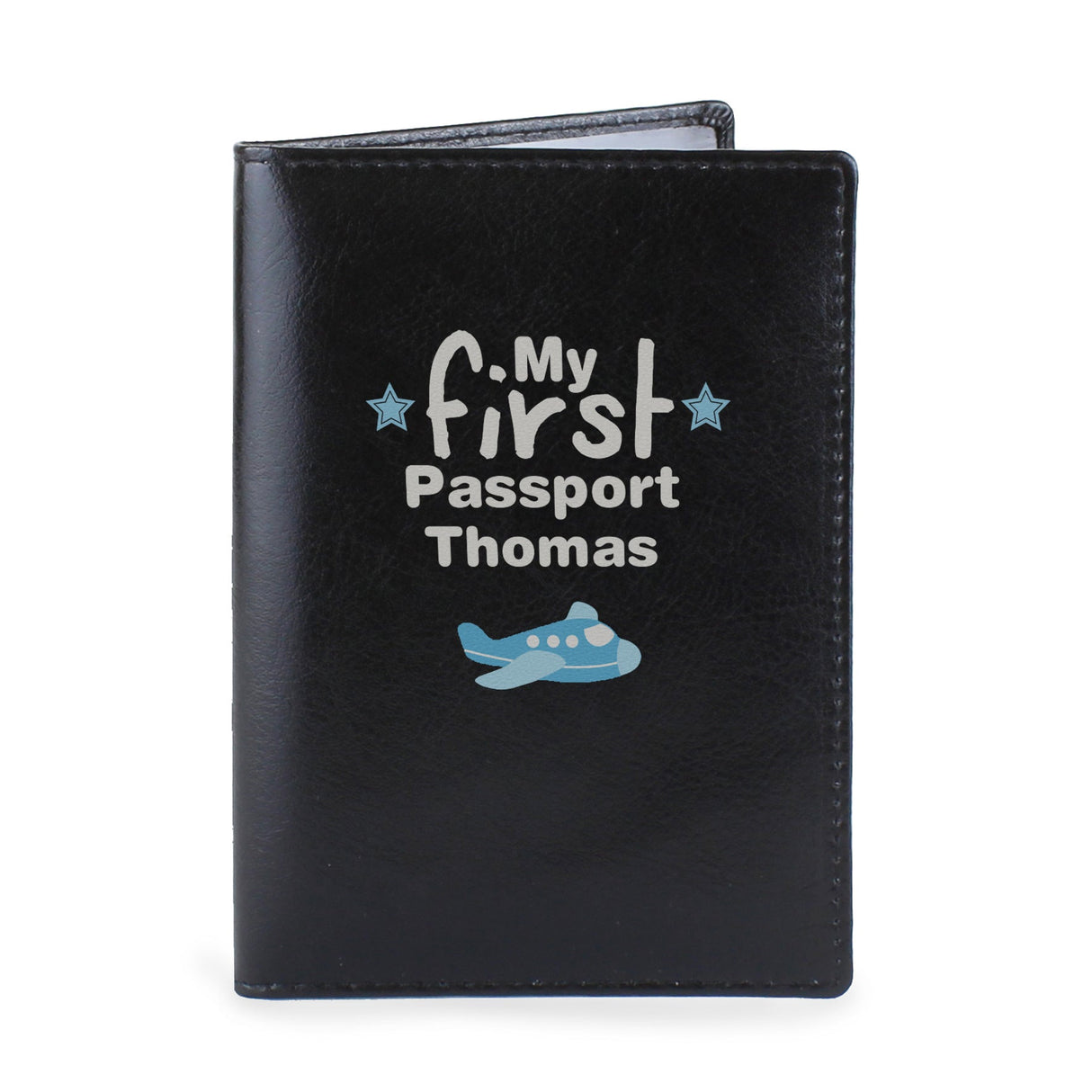 Personalised My First Black Passport Holder: 2 - Passport Holders By Gift Moments